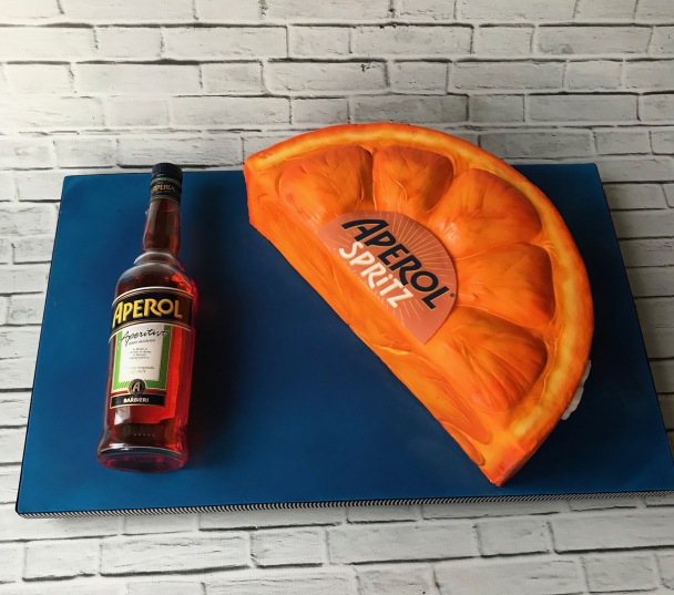 Tarta aperol Spritz, tartas personalizadas, tartas decoradas, tartas fondant, tarta naranja, tarta perol, loveeveryday