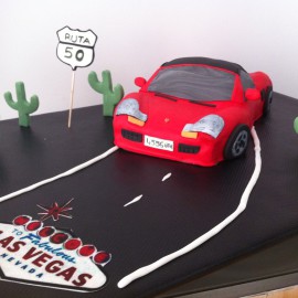  Tarta Porche Booxter, tartas personalizadas madrid, tartas decoradas madrid, tartas fondant madrid, tarta coche 3D, 