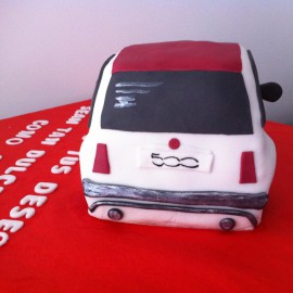  Tarta Fiat 500 3D, tartas personalizadas madrid, tartas decoradas madrid, tartas fondant madrid, tarta coche 3D, tarta cumpleaños
