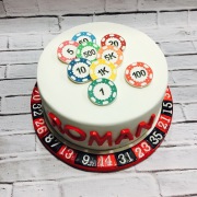 Tarta Crupier, tartas personalizadas madrid, tartas decoradas madrid, tartas fondant madrid, tartas cumpleaños, 