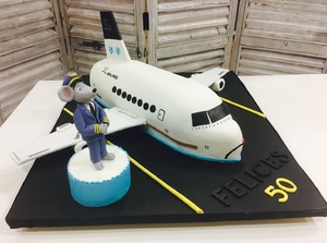 tarta avion 3D, tartas personalizadas, tartas decoradas, tartas fondant