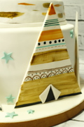 tartas personalizadas madrid, tartas fondant madrid, tartas decoradas madrid, tarta tipis, tepees cake,