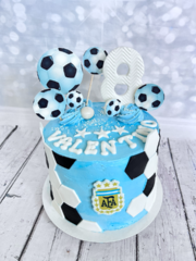 Tarta Futbol, tarta selección argentina, tartas personalizadas madrid, tarta fondant