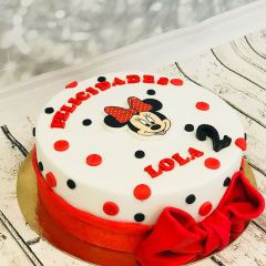 tartas personalizadas madrid, tartas fondant, tartas infantiles, tartas cumpleaños, Tarta minnie mouse